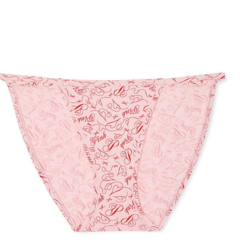 ❤️PINK Victoria's Secret Light Pink Script bikini logo